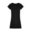 Vestido Francês Simples, Doce e Picante Sexy Decote U Grande Justo ao Quadril para Mulheres Verão Estilo Ins Preto Saia Curta