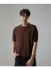 Polo de Color Puro Retro de Manga Corta para Hombre Primavera y Verano 2026 Nuevo Estilo Elegante Versátil Cuello Camisero Punto Camiseta Top