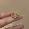 Anillo de Diamante Huevo de Paloma Tachonado con Acabado Cepillado Vintage, Brillo Exquisito, Lujo Ligero, Sensación de Alta Gama, Anillo Abierto Ajustable