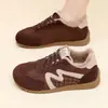 Zapatos de Entrenamiento de Malla Estilo Forrest Gump para Mujer de la Tribu Yue Otoño/Invierno, Nuevos, Modernos, Cómodos, con Cordones y Parches