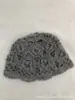 Gorro Transpirable Suave Cálido Estilo Coreano para Mujer Otoño e Invierno Sombrero Hecho a Mano de Mohair Lana Doble Gancho Retro Estilo Nacional
