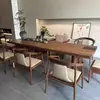 Mesa de Té y Sillas Estilo Dinastía Song de Madera de Nogal Negro para Recepción de Invitados en Casa Mesa Nueva Estilo Chino Madera Maciza Estación para Preparar Té Minimalista Moderno