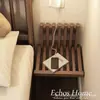 Mesita de Noche 2026 Modelo Nuevo Madera Maciza Plegable Alternativa Creativa a la Mesita de Noche Madera Maciza Pura Estantería de Dormitorio Almacenamiento en Pared