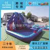 Novo Parque de Trampolins de Pulo para Diversão Infantil Transfronteiriço Barraca Castelo Inflável Combinação de Escorregador Tubarão Pequeno Estrutura Inflável