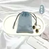 Bolsa de Veludo com Cordão para Joias e Pentes, Bolsa de Veludo Verde Escuro Feita Sob Medida para Vendas Transfronteiriças