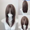 Peluca de cola de lobo para hombres y mujeres, cabeza de samurái japonesa, cabello largo, estilo coreano, atractiva, popular en Internet, mismo estilo, cabeza de salmonete, cobertor completo.