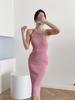 Vestido de punto con hebilla estilo chino para mujer, novedad de verano 2024, estilo nacional Pure Desire, ajustado, elegante, sin mangas
