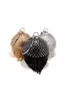 Bolso de Noche con Borlas de Venta Caliente Transfronterizo para Mujer, Bolso de Mano, Elegante Bolso de Fiesta de Bodas tipo Clutch, Bolso de Noche Incrustado con Diamantes