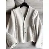 2026 Nuevo Estilo Lana Elegante Cuello en V Corto Arce Lana de Doble Cara Abrigo para Mujer Venta al por Mayor B1DD25078