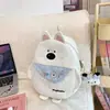 Mochila de Oso de Dibujos Animados Linda Nueva Mochila Ligera de Viaje para Niña Mochila Escolar de Compras para Niñas