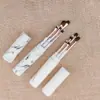 Barril para Pinceles de Sombra de Ojos Suaves de Pelo de Animal con Patrón de Mármol Personalizado con 5 Juegos de Pinceles para Mezclar y Difuminar Sombras de Ojos Portátil