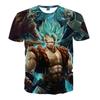Camiseta de manga corta con impresión 3D periférica de DRAGON BALL, nueva animación popular transfronteriza.