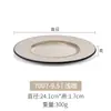 Prato de Melamina Estilo Japonês A5 Prato Redondo Imitação de Porcelana Prato Plano Restaurante Prato de Jantar de Plástico Panela Quente Churrasco Prato de Carne Uso Comercial