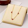 Pulsera Mini de Trébol de Cuatro Hojas Chapada en Cobre Oro Verdadero de 18K Temperamento Femenino Amor Pulsera Mariposa Esmalte Goteado Colorido Joyería Nicho