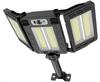 Lâmpada de rua solar transfronteiriça, lâmpada de parede de pátio de indução inteligente com controle remoto, iluminação de parede externa, lâmpada de barraca de mercado noturno