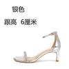 Sandalias de Tira para Mujer 2025 Primavera y Verano Nuevas Negras con Pedrería Tacones Altos Sexy Moda Tacón de Aguja para Hombre Zapatos de Mujer