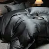 Selección de Juego de Cuatro Piezas de Algodón de Fibra Larga Satén Aksu de Alta Calidad, Funda Nórdica Jacquard 100% Algodón, Ropa de Cama de Lujo para Villa