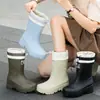 Botas de Lluvia para Mujer 2026 Modelo Nuevo de Tacón Alto Moda Versátiles Impermeables Antideslizantes Botas de Lluvia para Exteriores Senderismo Camping Zapatos de Agua Tendencia