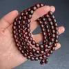 India Sándalo Rojo Hoja Pequeña Pulsera de Cuentas Barril Estrella Dorada Completa Sándalo Tipo Antiguo Pulsera de 108 Cuentas para Hombres y Mujeres Juguete Cultural de Madera Cuentas Budistas