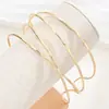 Bestseller transfronterizo: Pulsera de brazo de estilo de moda europeo y americano con anillos de metal, multicapa, forma de cruz, superficie lisa, pulsera abierta ajustable