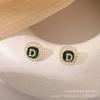 Aretes Estilo Coreano Verano Flor Verde Temperamento Mismo Estilo Aretes Aretes Fábrica Mayorista