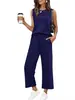 Amazon Europeo y Americano Transfronterizo Primavera y Verano Nuevo 2026 Traje Casual para Mujer Top sin Mangas de Cuello Redondo Conjunto de Dos Piezas