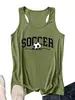 Amazon Wish tienda independiente moda casual mujer sin mangas mamá futbolera estilo nuevo camiseta sin mangas