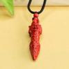 Colgante de Arena Roja Cinnabar Aiyu Amuleto Mazo Vajra Fábrica de Joyería Venta al por Mayor Dropshipping S2080903