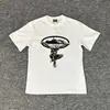 Camiseta de algodão de manga curta casual solta respirável estilo celebridade europeia e americana de verão Corteiz Devil Island
