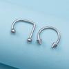 Piercing de Herradura Puntiagudo Transfronterizo Anillo para la Nariz en U Bola Redonda Labio Uña Set de Combinación Joyería Corporal Perforada Estilo Europeo y Americano
