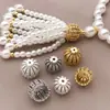 Color oro cobre 18k retenedor de circonita borla capuchón para joyería DIY material cadena para suéter cadena de suéter corona micro-incrustada capuchón toroidal