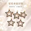 Colar Exclusivo DIY com Pingente Único de Estrela com Gotejamento de Óleo e Strass, Venda Direta do Fabricante, Disponível para Lote Misto e Vendas Transfronteiriças