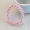 Anel de Cabelo Feminino Liso Elegante Cor Clara Corda de Cabelo com Fivela Plana Cor de Centáurea Alta Elasticidade Corda de Cabelo Rabo de Cavalo Acessórios de Cabelo DIY
