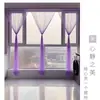 Cortina de encaje translúcida para ventana, permite el paso de la luz y es transpirable, para prevenir la exposición al sol, balcón, dormitorio, ventanal, cortina parasol, protector solar, velcro, sin perforación