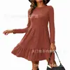 Vestido Redondo de Malha de Três Camadas Estilo Europeu e Americano Novo Outono 2026
