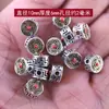 Nuevo Pulsera de Cuentas de Buda Mantra de Seis Caracteres Bicolor de Plata de Xizang Cuentas de Barril Escrituras de Nube Propicia Bodhi Estrella y Luna Perforadas Cuentas Sueltas Cuentas Redondas