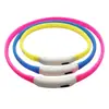 Coleira Luminosa de LED para Pet Nova Silicone Colorida Flash Coleira de Pescoço Aviso Noturno Gato e Cachorro Fabricante Personalizado