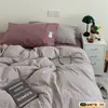 Klein Echo! Conjunto de cama de quatro peças estilo retrô inspirado em blogueiros, 100% algodão, algodão lavado