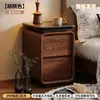 Mesita de Noche de Madera Maciza, Extremadamente Estrecha 20 cm, para Dormitorio del Hogar, Gabinete Lateral Pequeño de Noche, Gabinete de Almacenamiento Estilo Vintage Crema Ultraestrecho