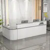 Balcão de Recepção Clássico, Balcão de Bar Elegante e Luxuoso, Farmácia, Balcão de Loja para Mãe e Bebê, Armário de Canto Laqueado, Mesa de Armazenamento Moderna, Empresa