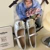 Sapatilhas de Ballet para Mulheres 2025 Verão Estilo Francês Boca Rasa com Saia Sapatos Solteiros Laço Sapatos Mary Jane