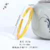 Pulsera Retorcida de Flor de Oro Brillante 24K para Mujer, Brazalete Abierto de Moda Estilo Chino Nuevo Regalo para Novia
