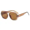 Gafas de Sol Cuadradas Retro Europeas y Americanas de Marco Grande, Lentes de Moda Tendencia para Hombres, Gafas de Sol Elegantes para Mujeres que Hacen que el Rostro Parezca Más Pequeño