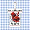 Etiqueta de equipaje de Spider-Man de anime, etiqueta anti-pérdida, etiqueta para tarjeta de embarque, etiqueta para maleta de viaje, colgante para mochila, mercancía