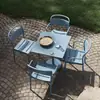 Conjunto de Mesa e Cadeiras Metálicas Totalmente de Alumínio para Café ao Ar Livre, Loja de Chá com Leite, Pátio de Celebridade da Internet, Terraço, Jardim, Mesa e Cadeiras de Jantar para Villa