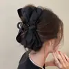Pinza para el Cabello con Lazo de Cinta Floral de Lunares Pinza de Tiburón en la Parte Posterior de la Cabeza Pinza para Cabello Medio Recogido Accesorios para el Cabello con Lazo en Stock