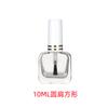 Botella Vacía Redonda de Vidrio para Esmalte de Uñas con Pincel Cuadrado, Botella Recargable, Pincel para Pintura, Pincel para Aceite, Botella de Vidrio de 3-15 ml con Bolas Anti-Sedimentación