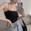 Camisola de cor sólida sem costura feminina longa interna peça única almofada de látex beleza costas justas roupa íntima externa base top