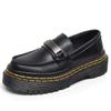 Zapatos mocasines DS con placa de hierro para mujer BEX doble línea amarilla de cuero bajo plomo Martin zapatos de estilo británico estudiantes de moda Ocio