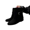 Botines Birkenstock estilo francés para mujer que aumentan la altura, nueva colección de otoño 2026, botas de caña media con suela gruesa, populares botas Martin